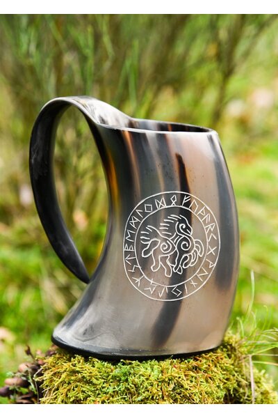 Horn drinking mug Sleipnir