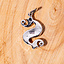 Celtic sea horse, silver