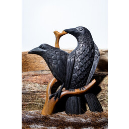 Drinking horn holder Hugin en Munin