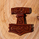 Wooden pendant Thor's hammer