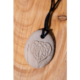 Stone pendant Celtic heart