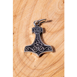 Thor's hammer with triquetra, silver