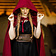 Leonardo Carbone Medieval cloak with hood, red