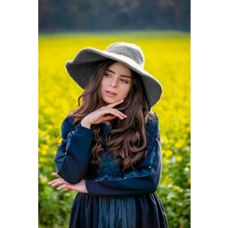 Historical brimmed hat, grey