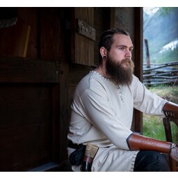 Historical tunic with authentic lining, cream