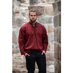 Hand-woven shirt, red