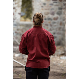 Hand-woven shirt, red