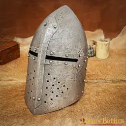 Knight helmet antique finish