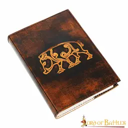 Leather book Celtic boar Knochnagael