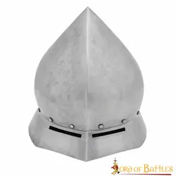 15th century kettle hat with antique finish