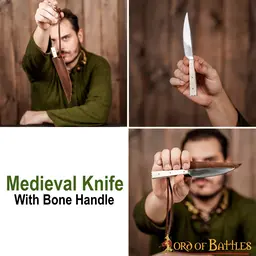 15th century dining knife with bone handle