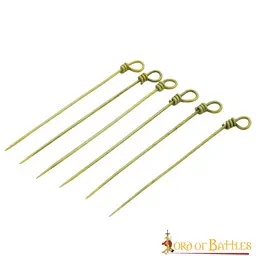 Brass pins, set of six