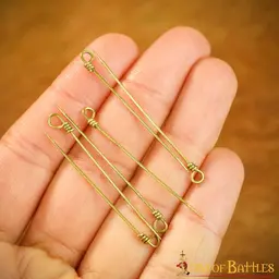 Brass pins, set of six