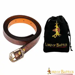 Leather belt Melian, brown