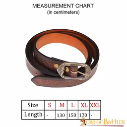 Leather belt Melian, brown