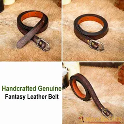Leather belt Melian, brown