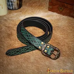 Leather belt Elrohir, red