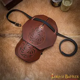 Leather pauldron triquetra