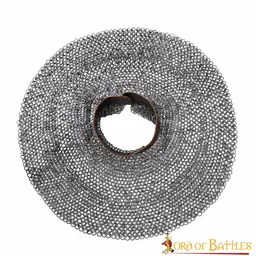 Chainmail aventail, mixed riveted round rings, 9mm