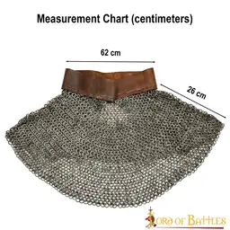 Chainmail aventail, unriveted spring steel, 9 mm