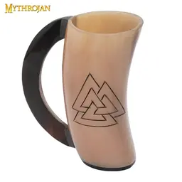 Horn mug with Valknut