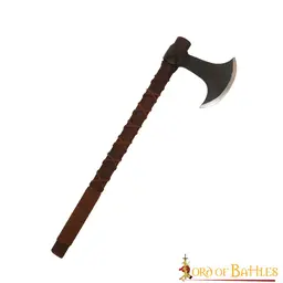 Viking axe with leather grip