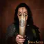 Pagan drinking horn with brass fittings