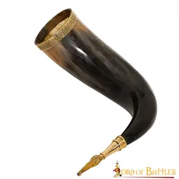 Algiz protection rune drinking horn