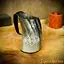 Viking horn mug with Thor's hammer