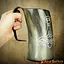 Viking horn mug with Thor's hammer