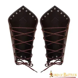 Leather bracers with cross