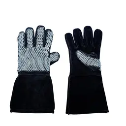 Chain mail gloves, unriveted round rings