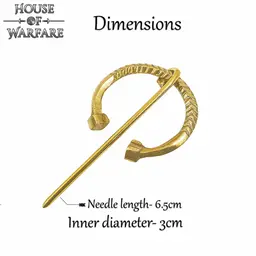 Brass horseshoe fibula Birka small