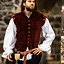 Velvet doublet with metal buttons, red