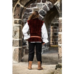 Velvet doublet with metal buttons, red