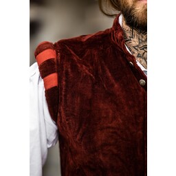 Velvet doublet with metal buttons, red