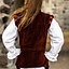 Velvet doublet with metal buttons, red