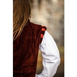 Velvet doublet with metal buttons, red