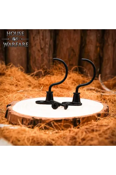 Wall hooks, pair, black