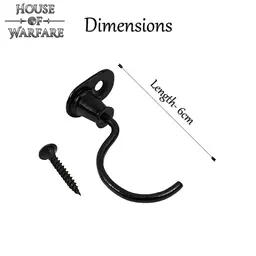 Wall hooks, pair, black