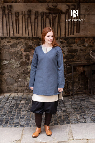 Tunic shield-maiden Frekja, grey