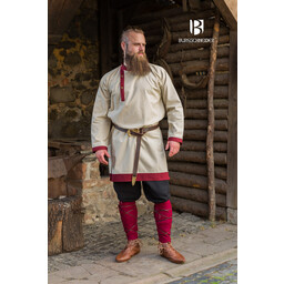 Rusvik Viking tunic Tobiasz, natural-burgundy