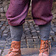 Burgschneider Viking trousers herringbone motif Ivar, burgundy-grey