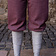 Burgschneider Viking trousers herringbone motif Tilda, burgundy-grey