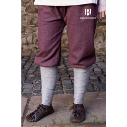 Viking trousers herringbone motif Tilda, burgundy-grey