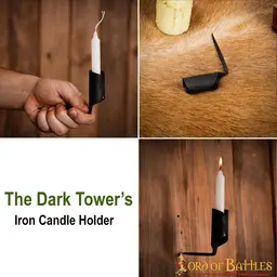 Iron medieval candle holder