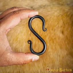 Hand-forged S-hooks set of 5 pieces, 8cm