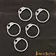 Lord of Battles 1kg chainmail rings black, round rings, round rivets, 9mm