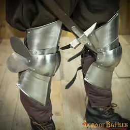 15th century leg armor with roundels