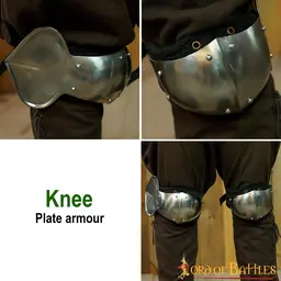 15th century knee cops with roundels